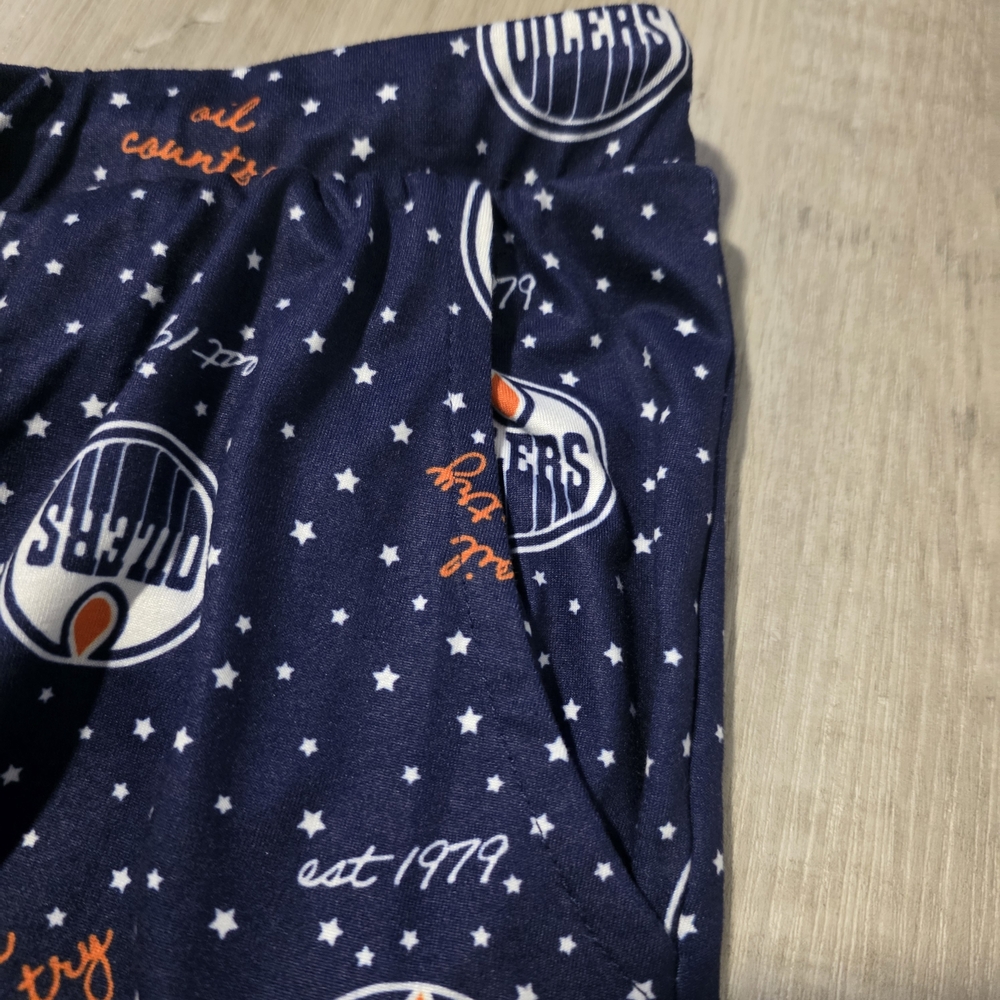 Edmonton Oilers Pajama Pants NHL Licensed Navy Lounge Sleep Pants Size M - Picture 10 of 10